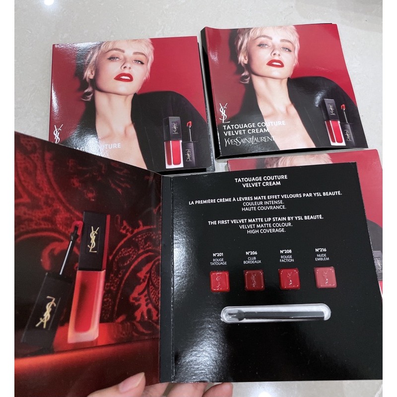 | XINH NGẤT XĨU |  Mẫu thử son YSL Tatouage Velvet Couture Cream 201, 206, 208, 216 KÈM CỌ 🤩 | BigBuy360 - bigbuy360.vn