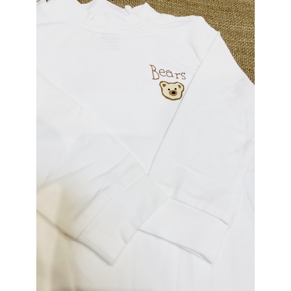 Áo giữ nhiệt cổ 3 phân Little Bear La pomme mềm mịn dễ thương dành cho bé trai bé gái cao cấp