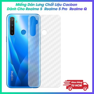 Miếng Dán Lưng Chất Liệu Cacbon Dành Cho Realme 5 / Realme 5 Pro / Realme Q/Realme 5S/Realme 5I