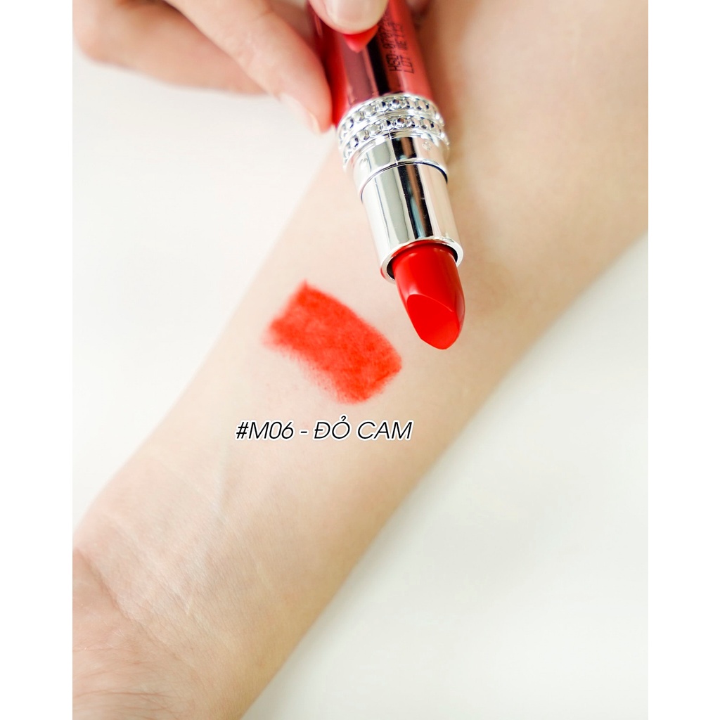 M06 Đỏ Cam - Son Lì Hàn Quốc - Son Lỳ Riori Matte Lipstick Son Không Chì