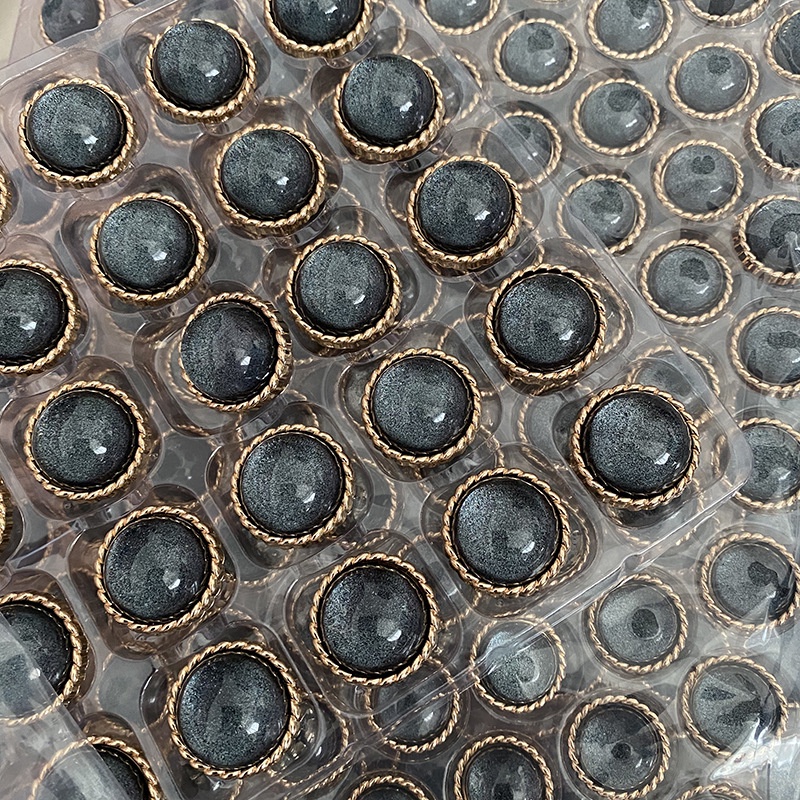 Set 5 / 10 Nút Tròn 23MM Đính Ngọc Trai Màu Trắng / Hồng / Đen / Xám