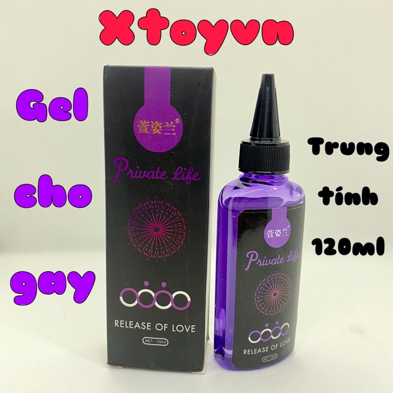 Gel Bôi Trơn Private Life Tím Trung Tính Giảm Đau Cho Gay - 120ml