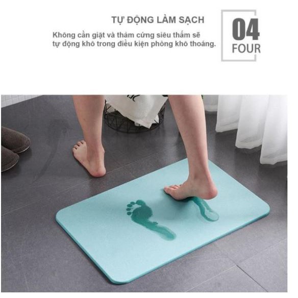 Thảm đá lau chân Nhật Bản thấm hút tốt chống trơn trượt