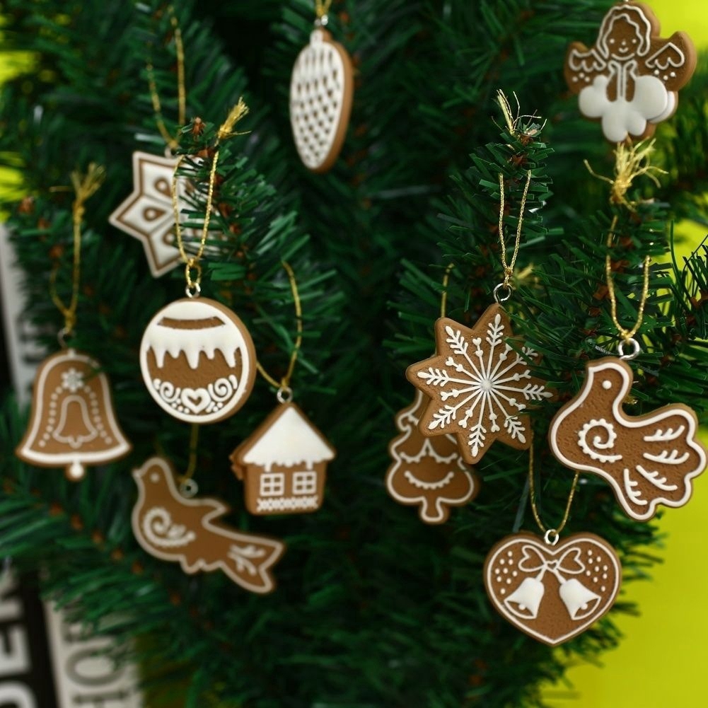 Bộ 11 móc treo trang trí cây thông Noel bằng đất sét Polymer chất lượng cao