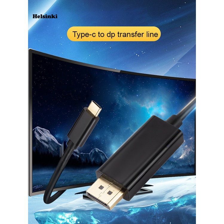 Dây Cáp Chuyển Đổi Usb 3.1 Type-C Sang Dp Hd-Compatible 1.8m Cho Máy Tính | BigBuy360 - bigbuy360.vn