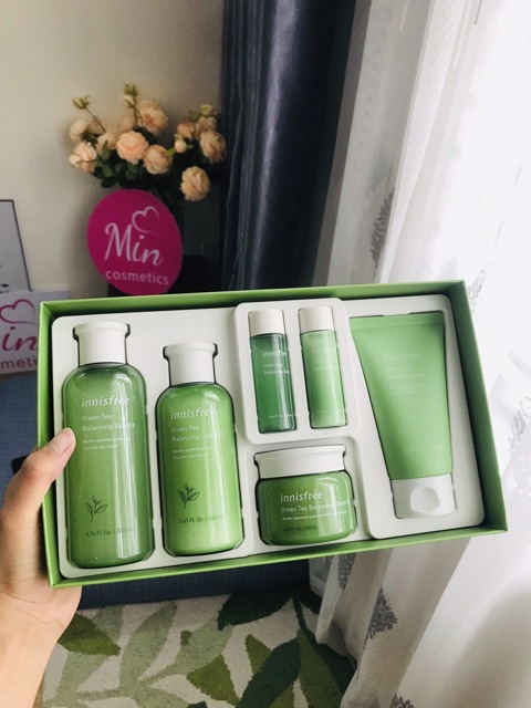 [ Chuẩn Auth] Set Dưỡng Da Trà Xanh innisfree 6 món