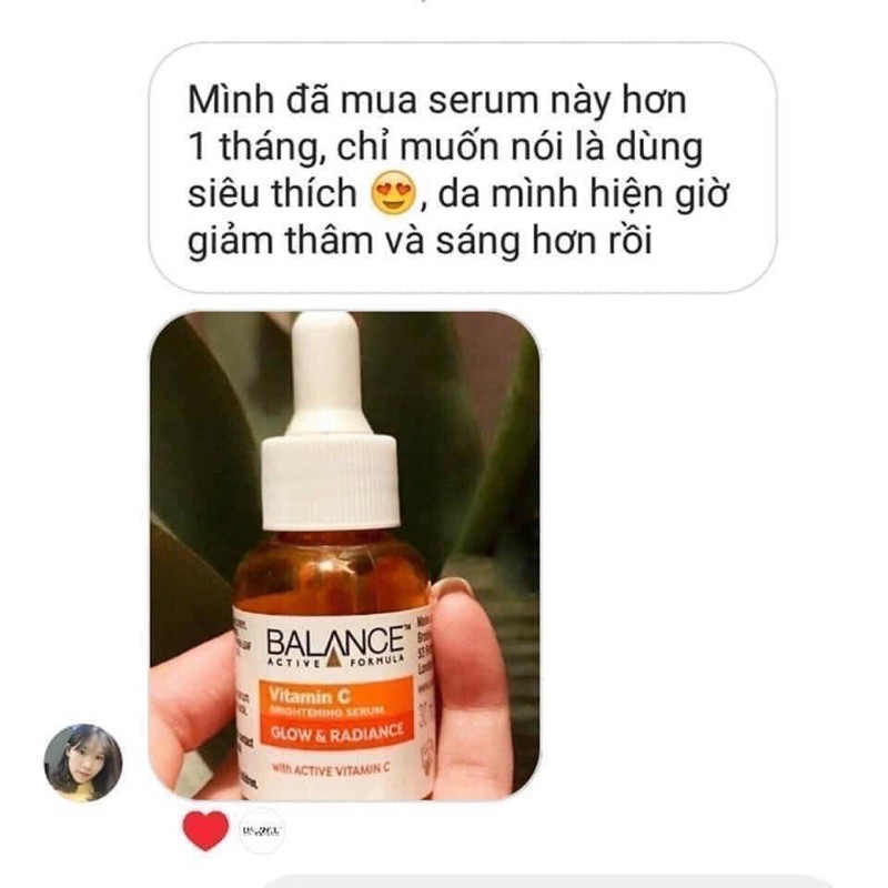 Serum Vitamin C, Serum Trắng Da Balance Active Formula Brightening 30ml Ngừa Thâm Cấp Ẩm Chống Lão Hóa