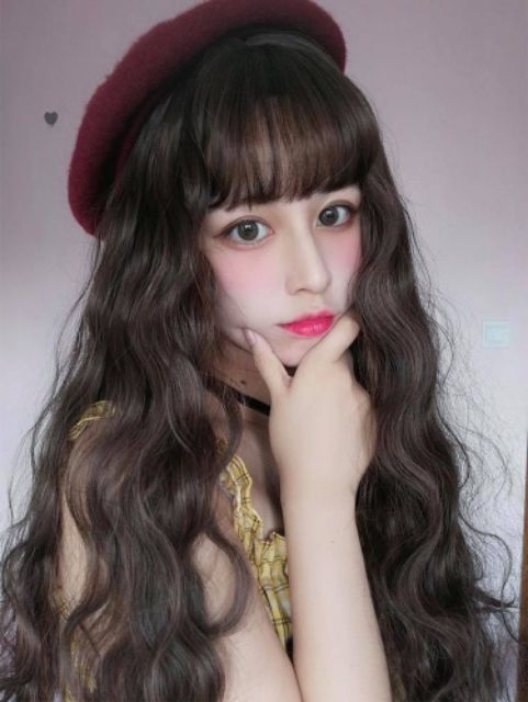 Tóc giả nguyên đầu xù ❤️❤️ FREESHIP ❤️❤️ nguyên đầu xoăn sóng 8183 tặng kèm lưới