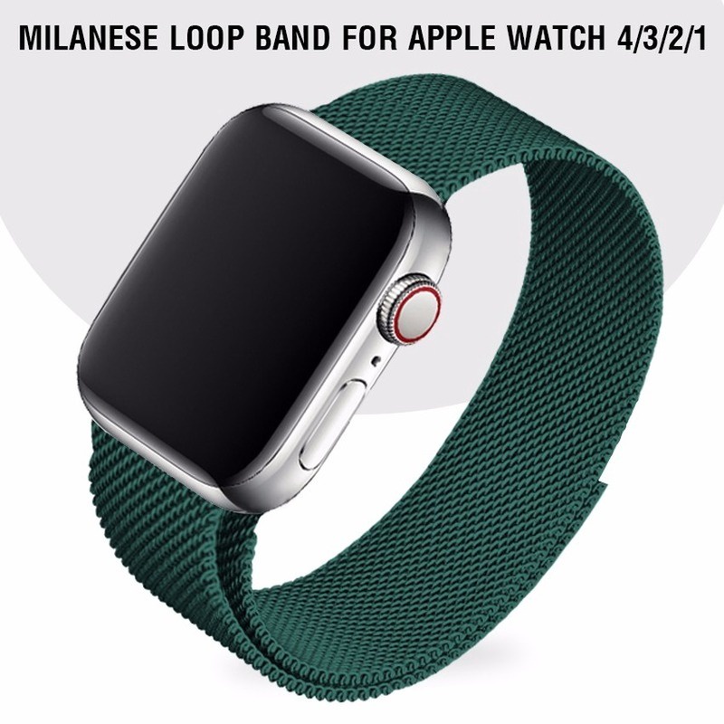 HÀNG CAO CẤP -  Dây đeo đồng hồ có khóa nam châm size 38mm 40mm 42mm 44mm tùy chọn dành cho Apple Watch Series 6 Se 5 4 