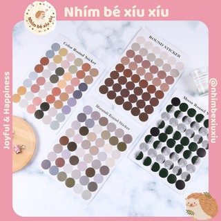 Sticker Mohamm Anime Winzige trang trí sổ planner Bullet journal họa tiết chấm tròn nhiều màu sắc VT129