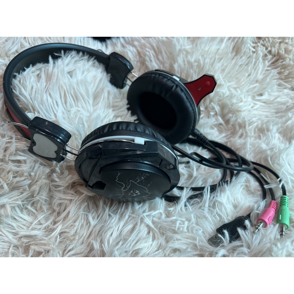 TAI MỚI KHÔNG HỘPTai Nghe Chụp AUTOBOT Gamming có Đèn LED Siêu Cấp - Âm Thanh Chân Thật BẢO HÀNH 3 THÁNG,2 chân 3.5mm