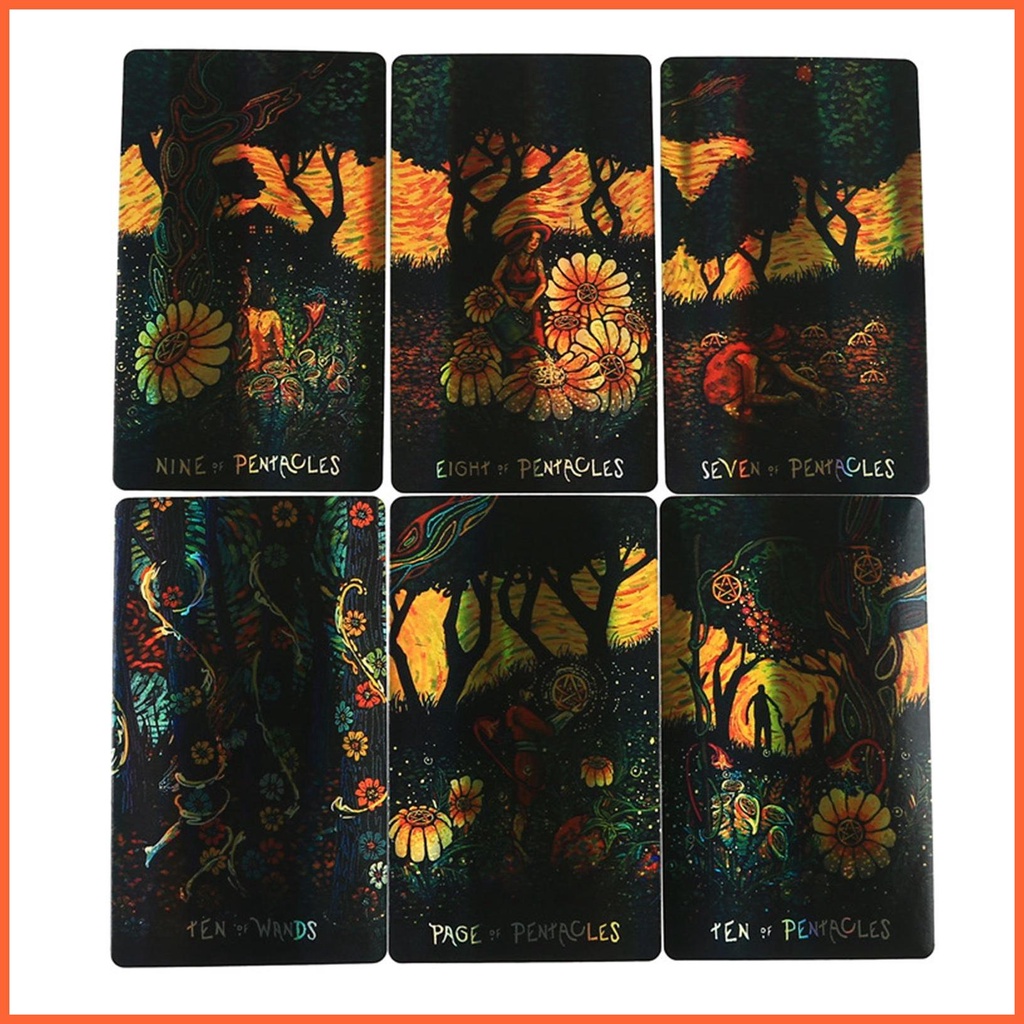 Bộ Thẻ Bài Tarot Mạ Bạc Giải Trí Gia Đình