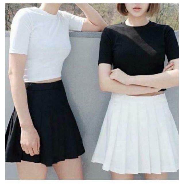 Áo crop ngắn tay (có cận vải)