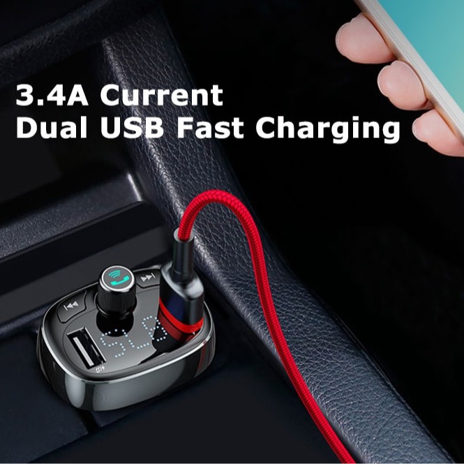 Bộ tẩu sạc đa năng trên xe hơi Baseus S09 T-Typed Wireless MP3 Car Charger