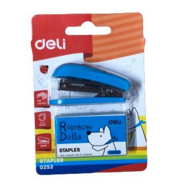 Dập Ghim Bấm Ghim Số 10 Mini Deli Tặng Kèm 1 hộp đạn  số 10 DL0253