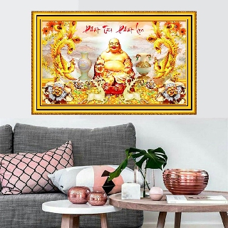 Tranh đính đá cao cấp đá abc phát tài phát lộc - kích thước 88x53cm
