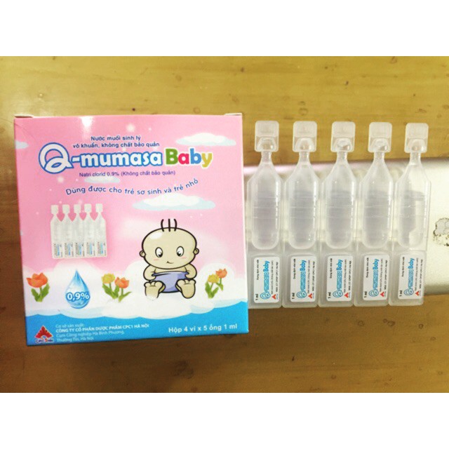 ✔️️️Nước muối sinh lý rửa mắt, mũi Q - Mumasa Baby cho trẻ sơ sinh