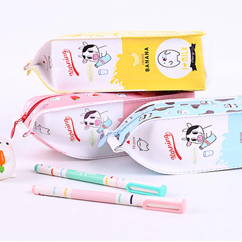 Túi bút sinh viên đơn giản,Túi Đựng Bút Hình Hộp Sữa Dễ Thương Độc Đáo Chất Lượng Cao