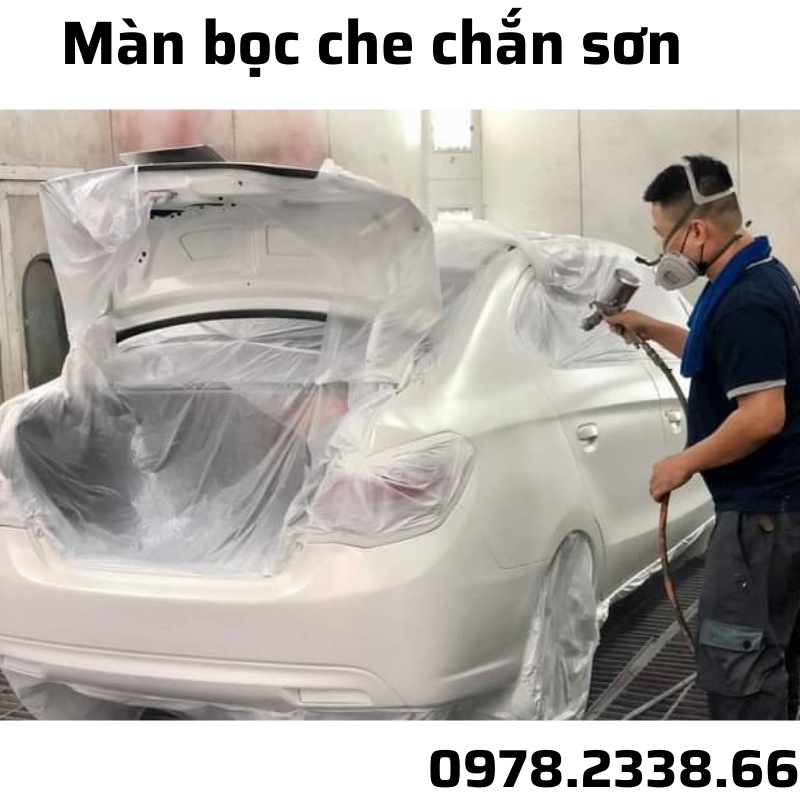 [Xả Kho] Màng bọc nilon che chắn sơn phủ ô tô, sơn nội thất, sơn tường, rộng 30cm dài 20m (kéo rộng tối đa đến 30cm)