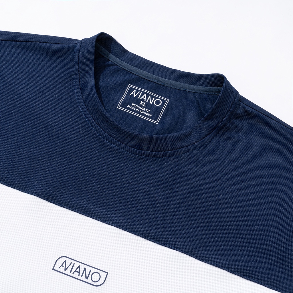 Bộ Quần Áo Nam Ngắn Tay Sọc Ngang Phối Màu Cao Cấp Thiết Kế AVIANO