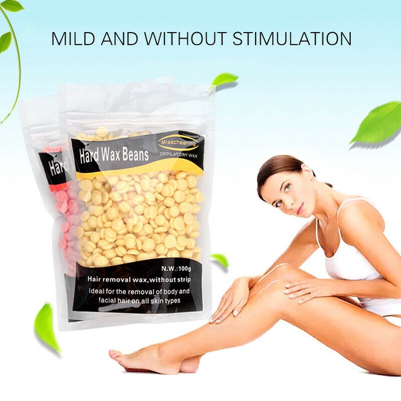 [Hàng mới về] Bộ 100g hạt sáp tẩy lông chuyên dụng để làm đẹp