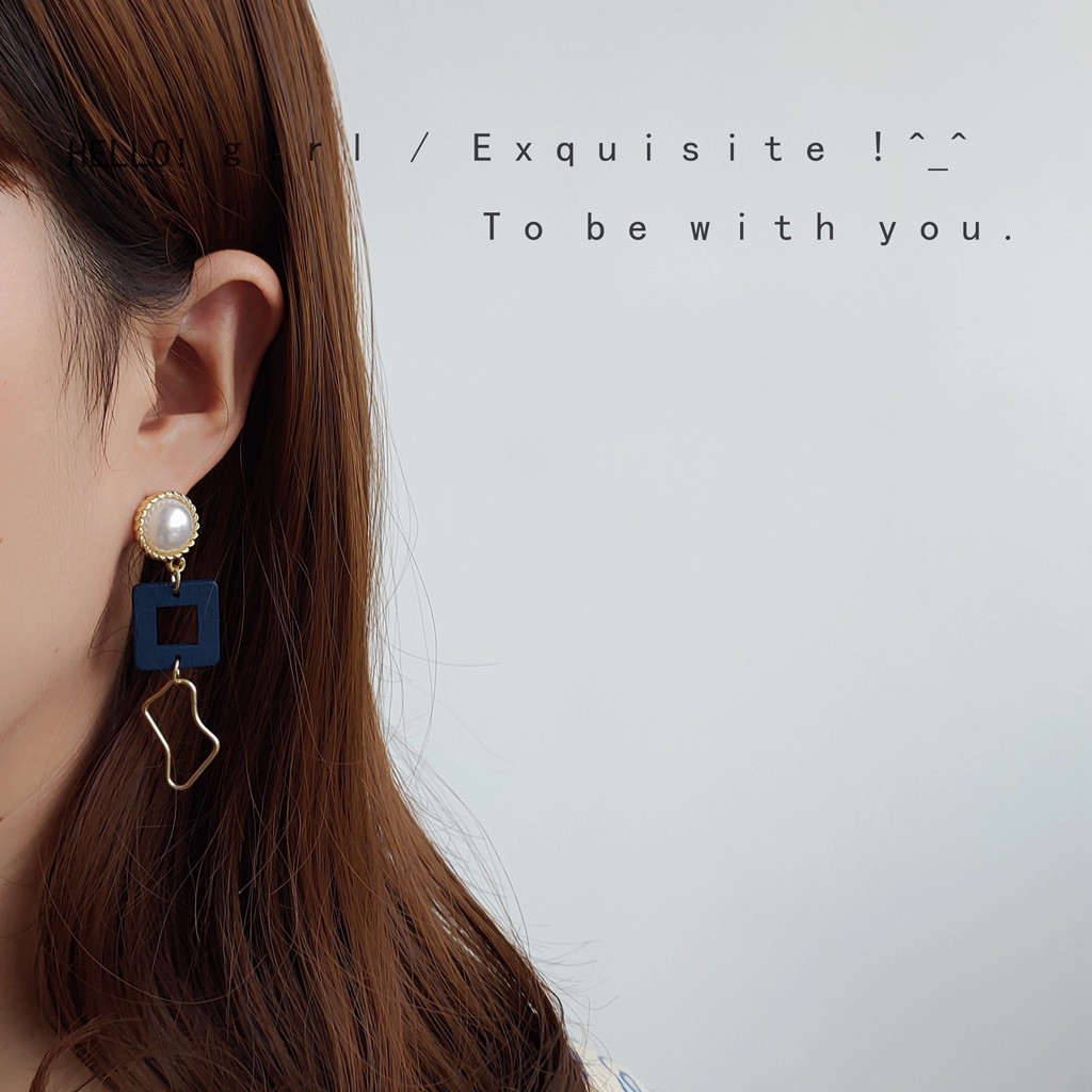 Bông tai thiết kế - phong cách hàn quốc - set xanh biển cả #B569-570