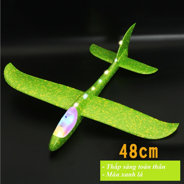 Máy bay xốp loại to [XẢ KHO] sáng đèn thân bay cực kỳ đẹp - loại 48cm
