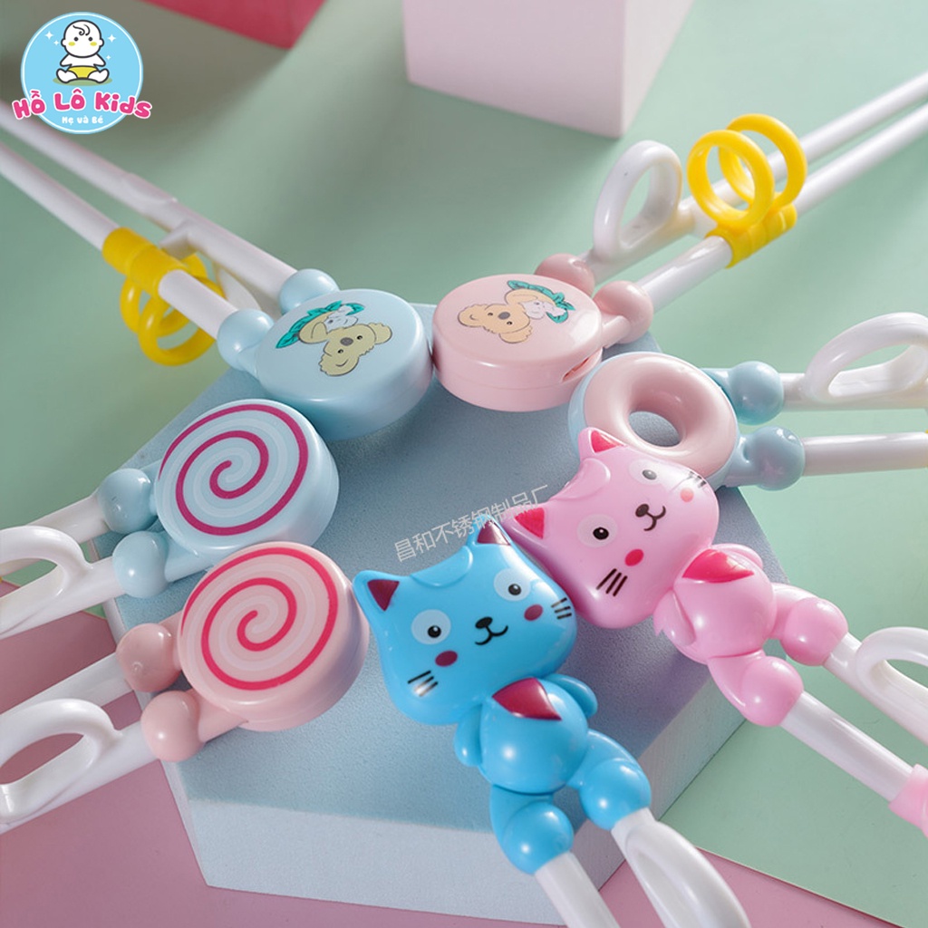 Đũa tập ăn cho bé xỏ ngón tập gắp đồ ăn hình thú Hồ Lô Kids