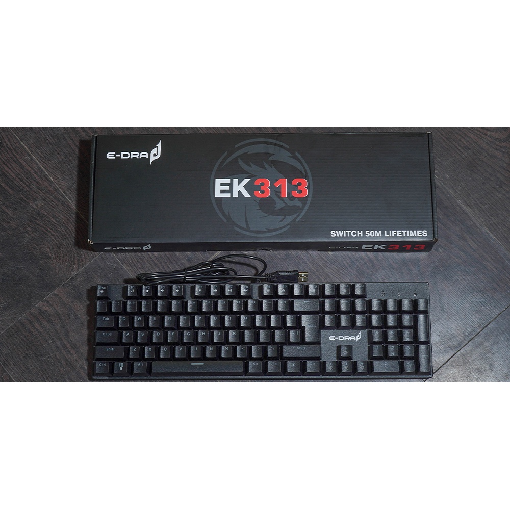 Bàn Phím Cơ Chuyên Dụng Chơi Game Ek313 Led Rainbow Blue Switch - Hàng Chính Hãng