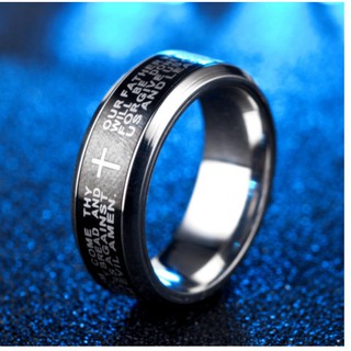 Nhẫn hợp kim chữ thập phong cách Âu Mỹ cá tính + Tặng dây chuyền hợp kim cao cấp RB38