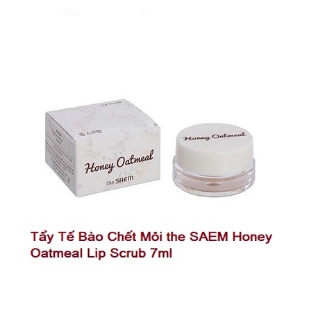 The Saem Tẩy tế bào chết môi Honey Oatmeal Lip Scrub 7ml