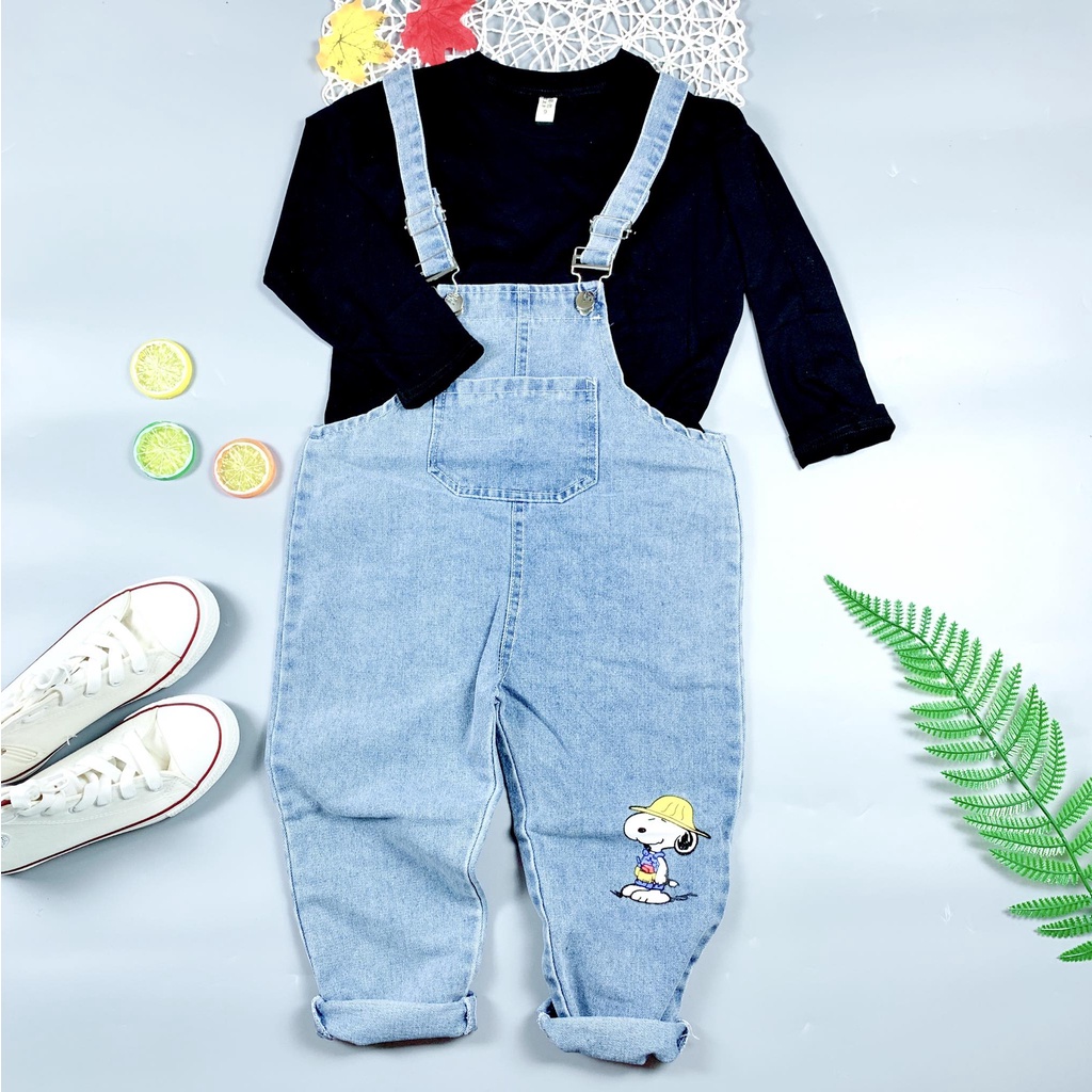 Bộ yếm bé gái size đại 16-36kg yếm jean lửng M2264