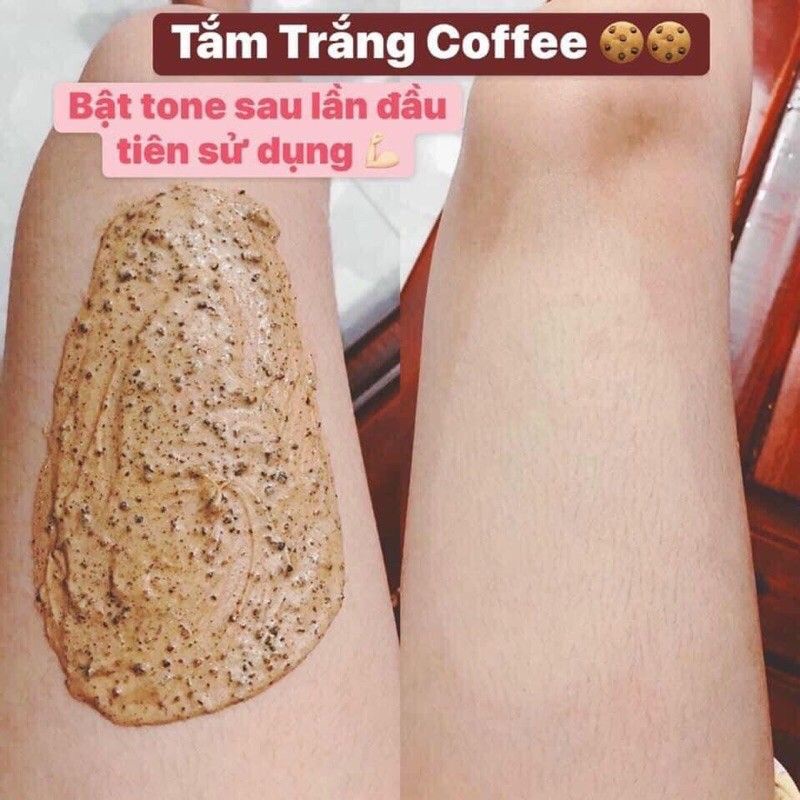 Ủ Trắng Cafe, Tắm Trắng Cafe Trắng cực nhanh Có 2 mẫu Gói lớn có 4 gói nhỏ,