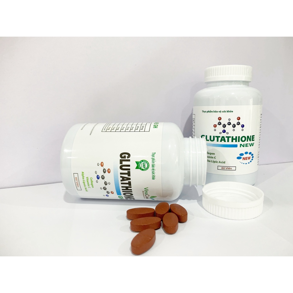 [5 hộp] Viên uống trắng da Glutathione Collagen GH làm sáng da, giảm thâm nám, tàn nhang, dưỡng trắng toàn thân
