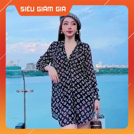 Áo Sơ Mi Voan Tay Dài In Chữ Xuyên Thấu Thời Trang Mùa Hè Cho Nữ Áo oversize < 65kg