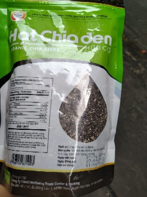 Hạt chia hữu cơ Nam Mỹ giá lẻ 100g