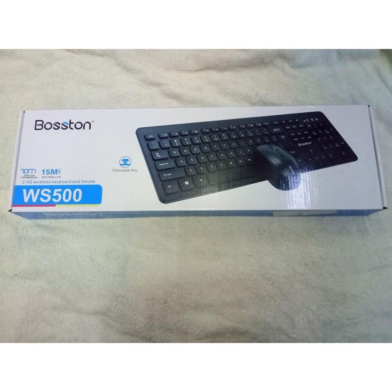 Combo Bàn Phím Và Chuột Không Dây Bosston WS500