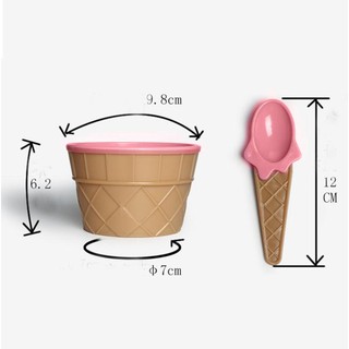 1 Chén Đựng Kem Hình Cây Kem Cho Cặp Đôi