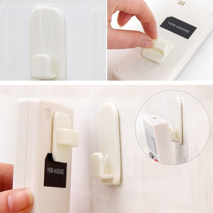 Vỉ 2 Bộ Khung Treo Điều Khiển Remote Các Loại - Giá Treo Chìa Khóa X4 Dính Tường Siêu Chắc