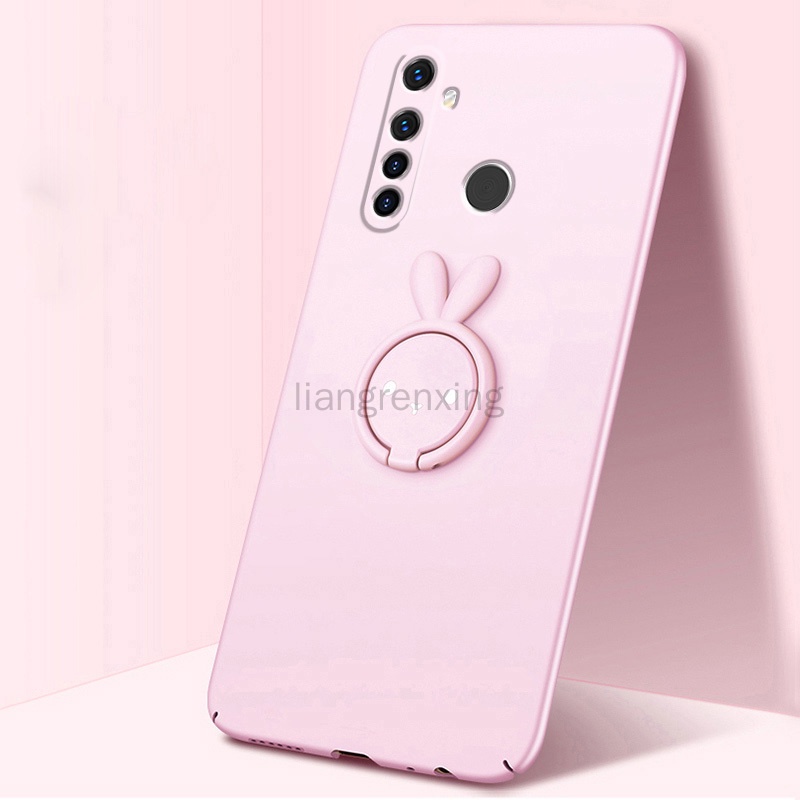 Ốp lưng realme 5 realme 5i realme 5 pro 5s realme 6i realme c3 Ốp điện thoại silicon dẻo họa tiết hoạt hình chú thỏ kèm giá đỡ cho realme 5 5i 5 pro 5s 6i c3
