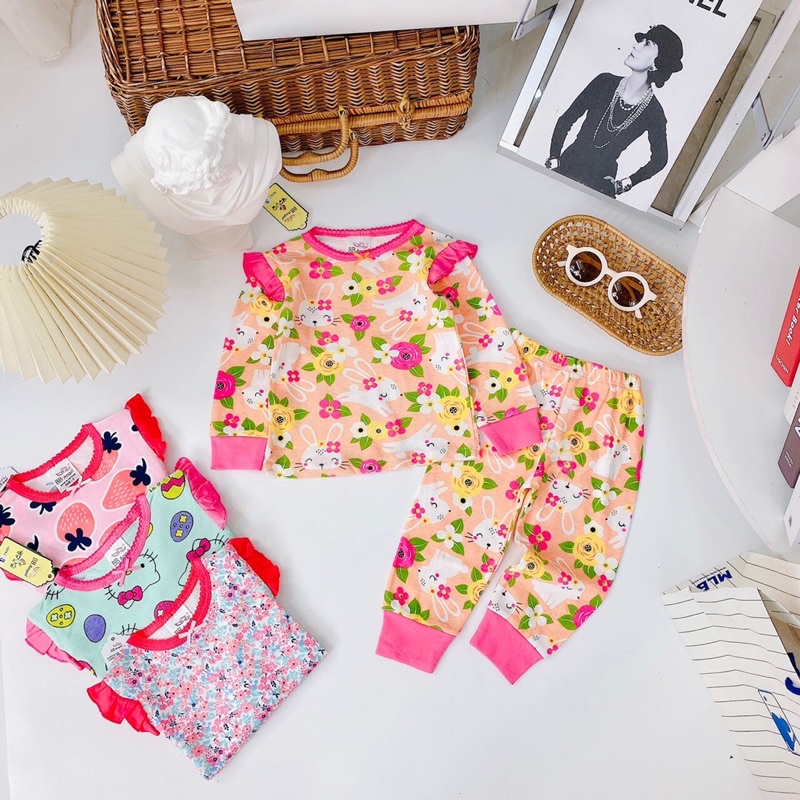 Bộ tay dài xuất dư nằm điều hoà cho bé trai bé gái