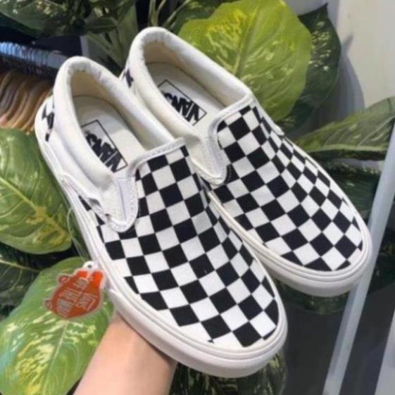 Giày van caro, giày thể thao lười slip on nam nữ full box