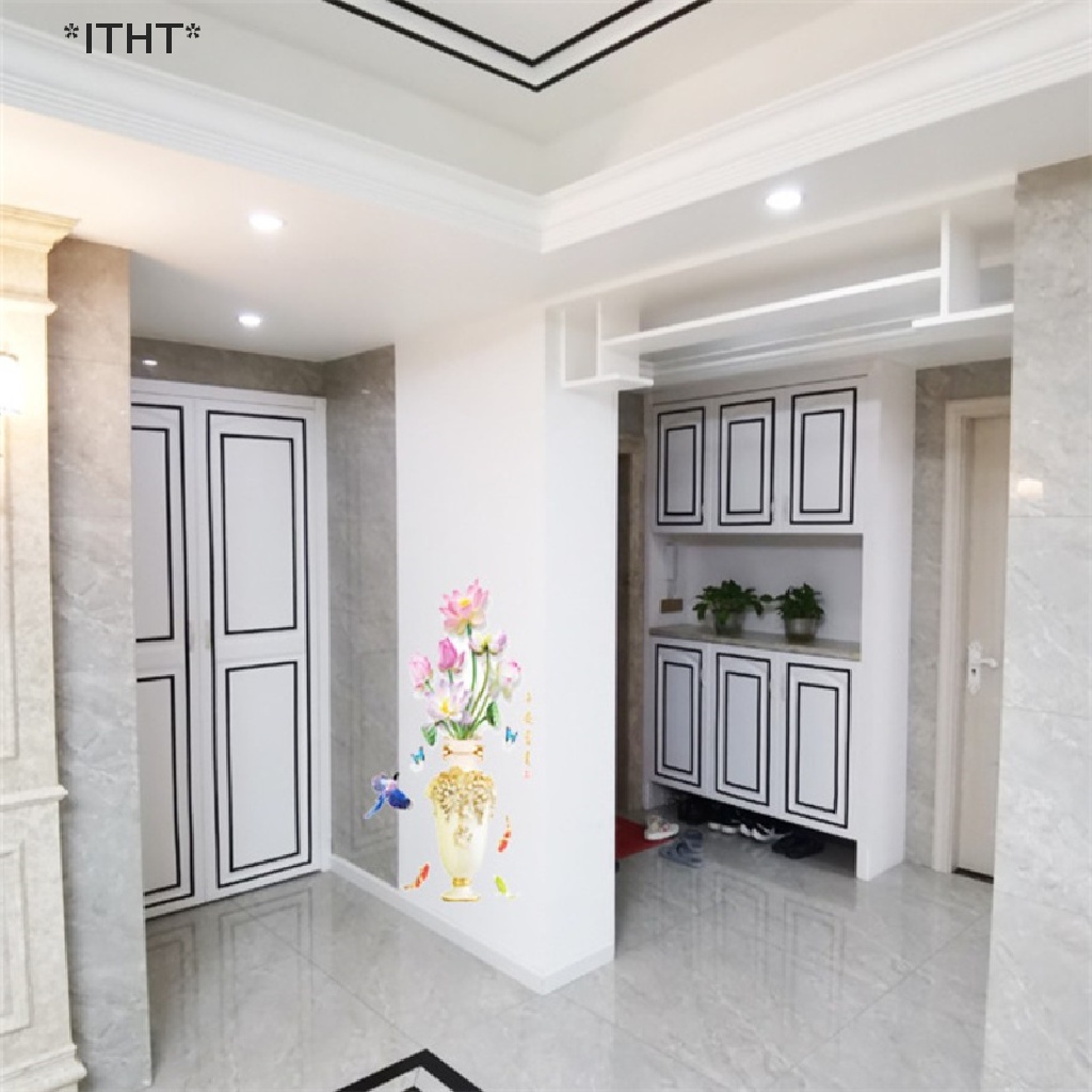 [ITHT] Băng Keo Gốm Sứ Màu Vàng / Bạc / Đen Tự Dính Trang Trí Tường Nhà [Hot]