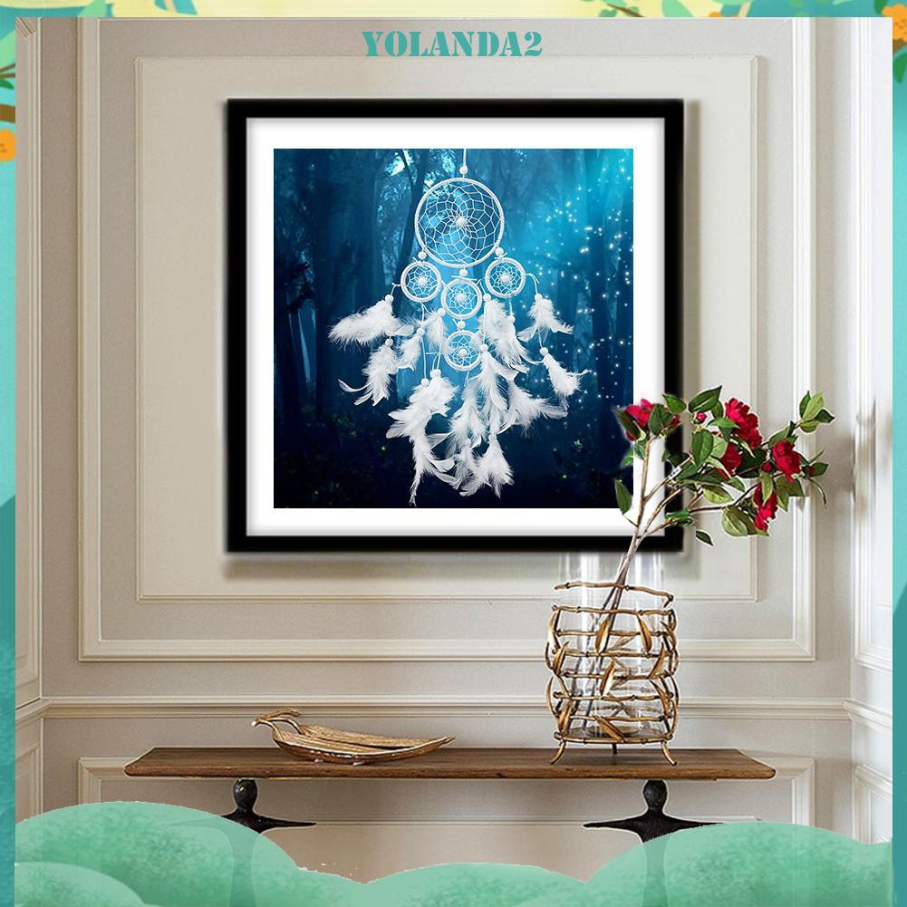 Bộ Tranh Đính Đá 5d Tự Làm Hình Dreamcatcher Độc Đáo