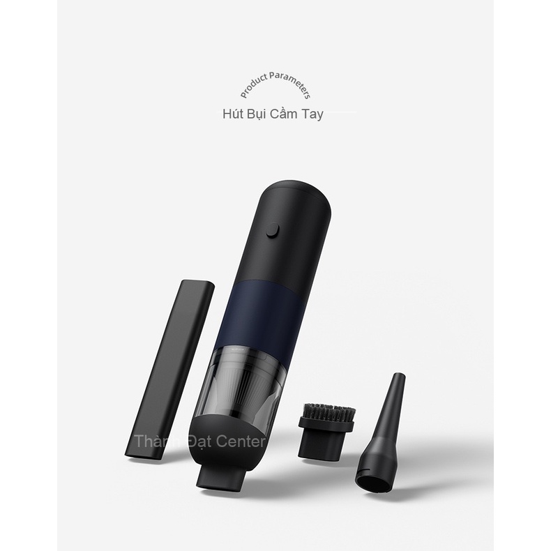 Máy hút bụi cầm tay mini 2 chiều hút bụi giường, ô tô không dây V01 lực hút 12000PA Công Suất 120W hút liên tục 30P