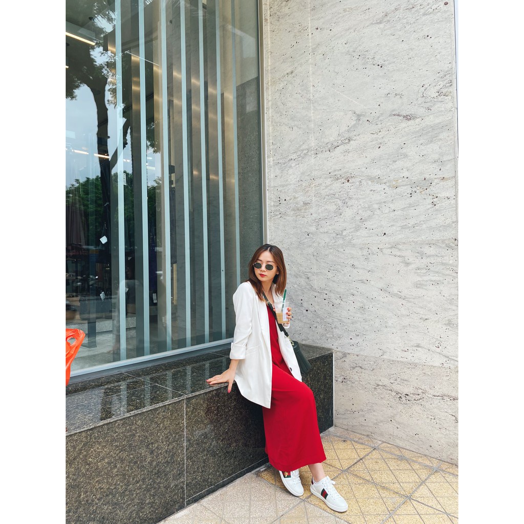 Váy dây đỏ dáng suông Mimi Harriet