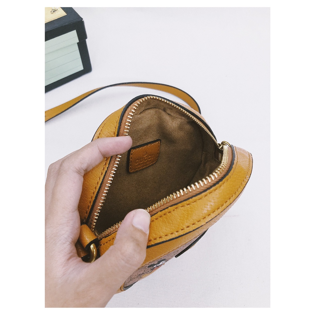 Túi xách đeo chéo GC mickey da canvas mềm form tròn fulbox • 06