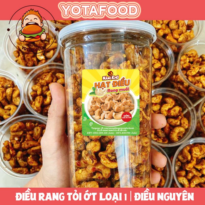 Hộp 500GR Hạt Điều Rang Tỏi Ớt Loại 1 ( điều nguyên ) | Yotafood | BigBuy360 - bigbuy360.vn