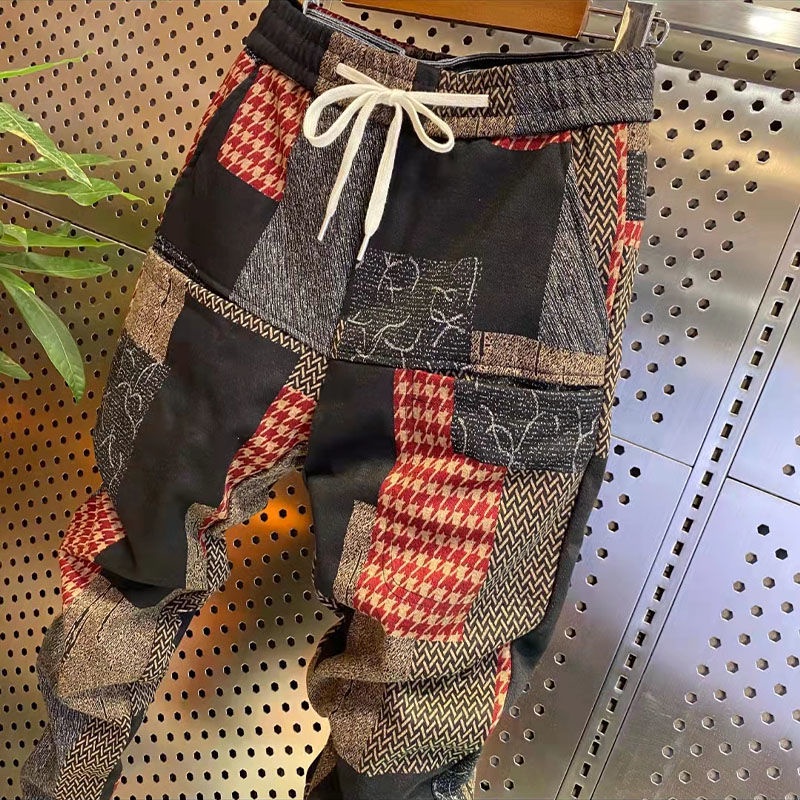 Quần Len Kẻ Sọc Caro Thời Trang Đơn Giản Cho Nam