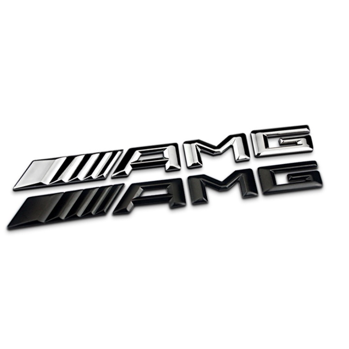 Decal 3D chữ nổi AMG chất liệu nhựa dán xe đuôi ô tô